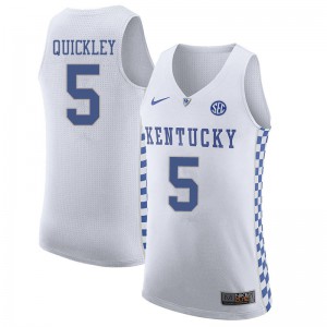 Mens Kentucky Wildcats Immanuel Quickley #5 White Player Jerseys 900298-907