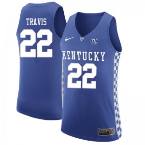 Men's Kentucky Wildcats Reid Travis #22 Stitched Blue Jersey 234430-941