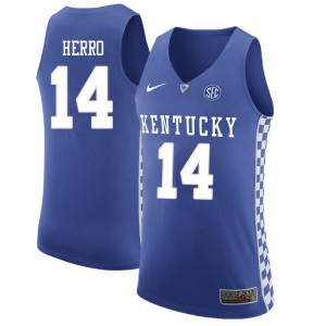 Mens Kentucky Wildcats Tyler Herro #14 Blue Stitched Jersey 736965-100