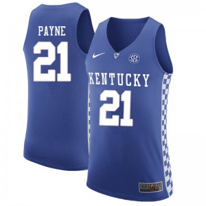 Mens Kentucky Wildcats Zan Payne #21 Blue University Jersey 760502-501