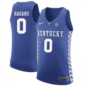 Mens Kentucky Wildcats Ashton Hagans #0 Blue Embroidery Jerseys 813133-210