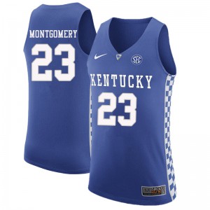 Men Kentucky Wildcats E.J. Montgomery #23 Basketball Blue Jersey 856818-936