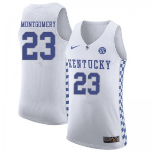 Men Kentucky Wildcats E.J. Montgomery #23 White Stitch Jersey 559999-913