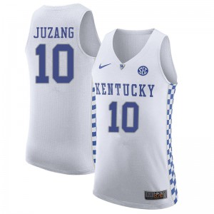 Men Kentucky Wildcats Johnny Juzang #10 White College Jersey 432298-505