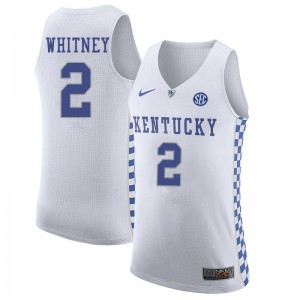 Mens Kentucky Wildcats Kahlil Whitney #2 White Official Jersey 258926-148