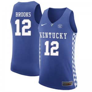 Mens Kentucky Wildcats Keion Brooks #12 Blue Stitch Jerseys 867772-226