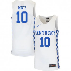 Mens Kentucky Wildcats Davion Mintz #10 White Embroidery Jersey 587477-410