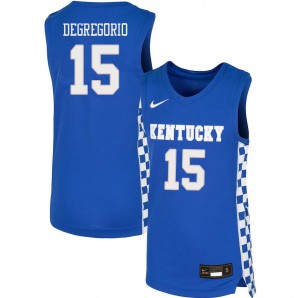 Mens Kentucky Wildcats Isaac DeGregorio #15 Player Blue Jersey 962788-147