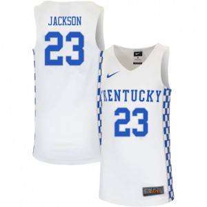Men's Kentucky Wildcats Isaiah Jackson #23 White Official Jerseys 975069-931