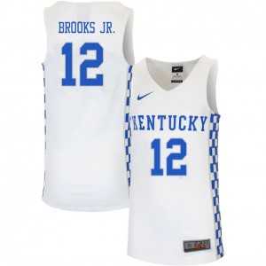 Men Kentucky Wildcats Keion Brooks Jr. #12 Basketball White Jersey 869570-735