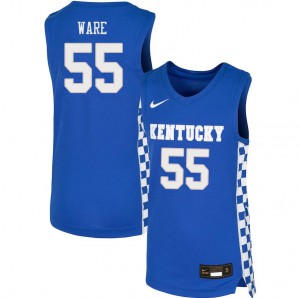 Mens Kentucky Wildcats Lance Ware #55 High School Blue Jerseys 555801-822