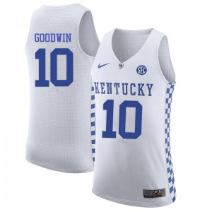 Men's Kentucky Wildcats Archie Goodwin #10 Embroidery White Jersey 498018-307