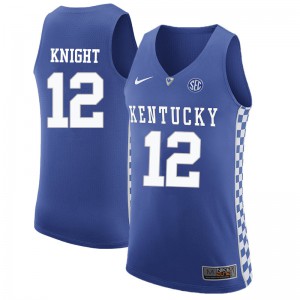 Men's Kentucky Wildcats Brandon Knight #12 Blue Stitch Jersey 990570-779