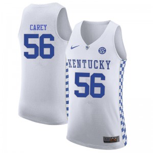 Men Kentucky Wildcats Burgess Carey #56 NCAA White Jerseys 221734-239