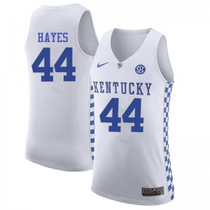 Mens Kentucky Wildcats Chuck Hayes #44 White University Jersey 241830-443