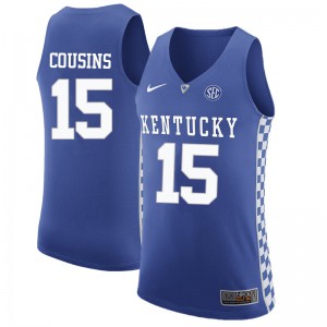 Men Kentucky Wildcats DeMarcus Cousins #15 Blue Stitched Jerseys 591583-142
