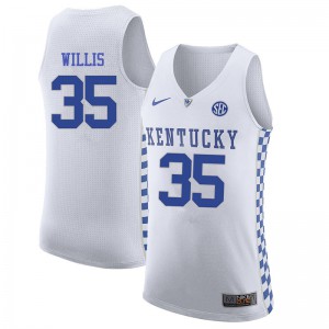 Men's Kentucky Wildcats Derek Willis #35 Player White Jerseys 387540-378