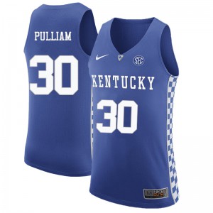 Men Kentucky Wildcats Dillon Pulliam #30 Blue Basketball Jerseys 283638-175