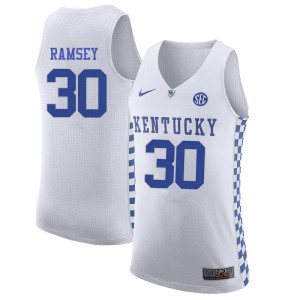 Mens Kentucky Wildcats Frank Ramsey #30 White Basketball Jerseys 270640-351