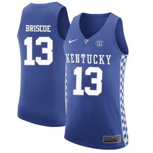 Men's Kentucky Wildcats Isaiah Briscoe #13 Blue College Jersey 670600-806