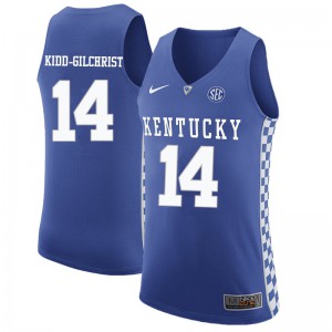 Men Kentucky Wildcats Michael Kidd-Gilchrist #14 College Blue Jerseys 626257-814