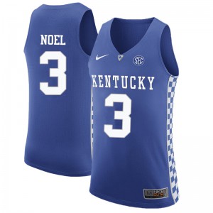 Men's Kentucky Wildcats Nerlens Noel #3 Stitched Blue Jerseys 610761-634