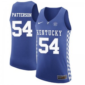 Men's Kentucky Wildcats Patrick Patterson #54 Player Blue Jerseys 672313-596