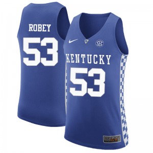 Mens Kentucky Wildcats Rick Robey #53 University Blue Jerseys 298376-187