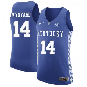 Men's Kentucky Wildcats Tai Wynyard #14 Blue University Jersey 886806-593