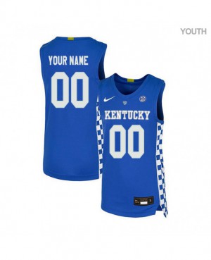Youth Kentucky Wildcats Custom #00 Player Royal Blue Jerseys 467885-285
