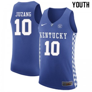 Youth Kentucky Wildcats Johnny Juzang #10 Blue Embroidery Jersey 199556-723