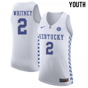 Youth Kentucky Wildcats Kahlil Whitney #2 White High School Jersey 341594-955